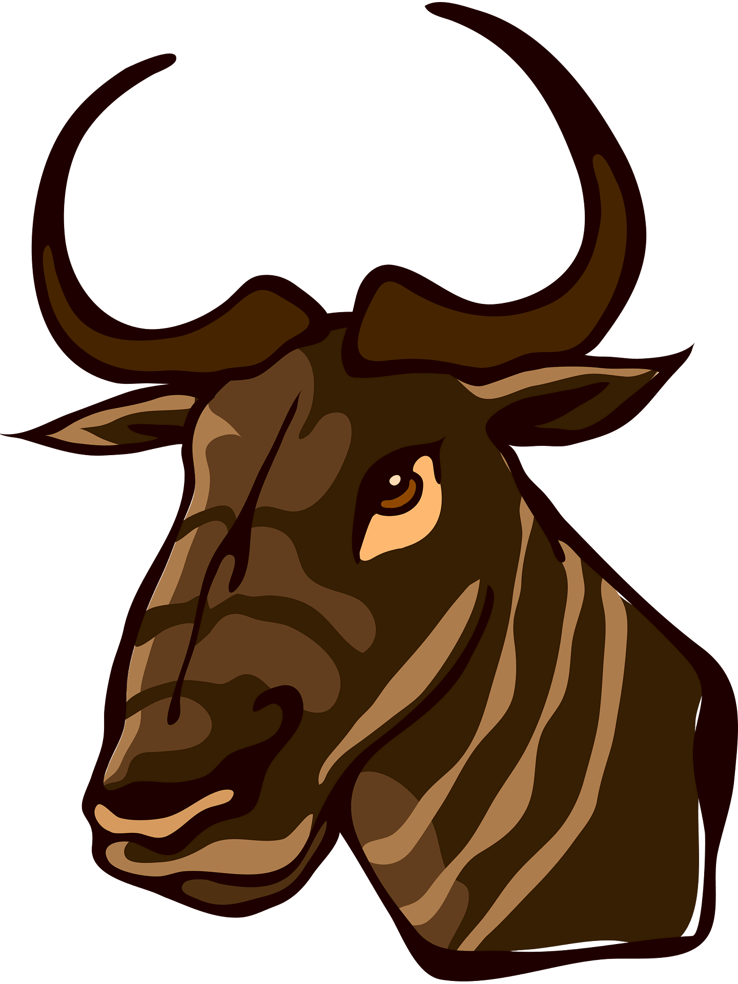Wildebeest Illustration - Bold African Wildlife Art