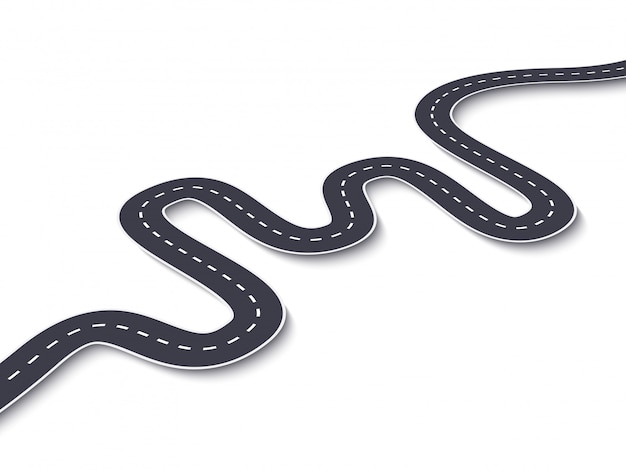 Winding Road Isolated Transparent Special Effect. Road Way - Clip Art ...