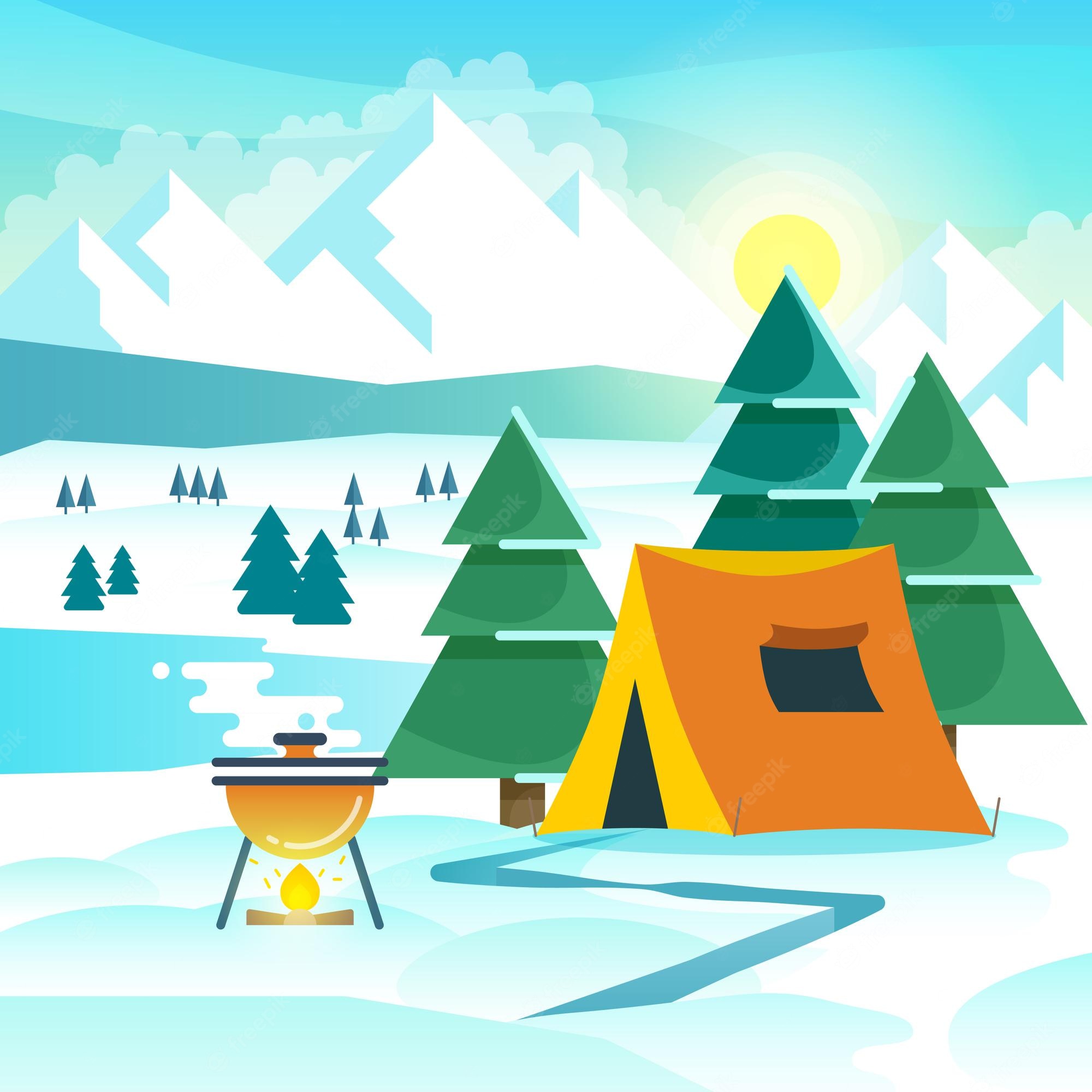 snow hikings - Clip Art Library