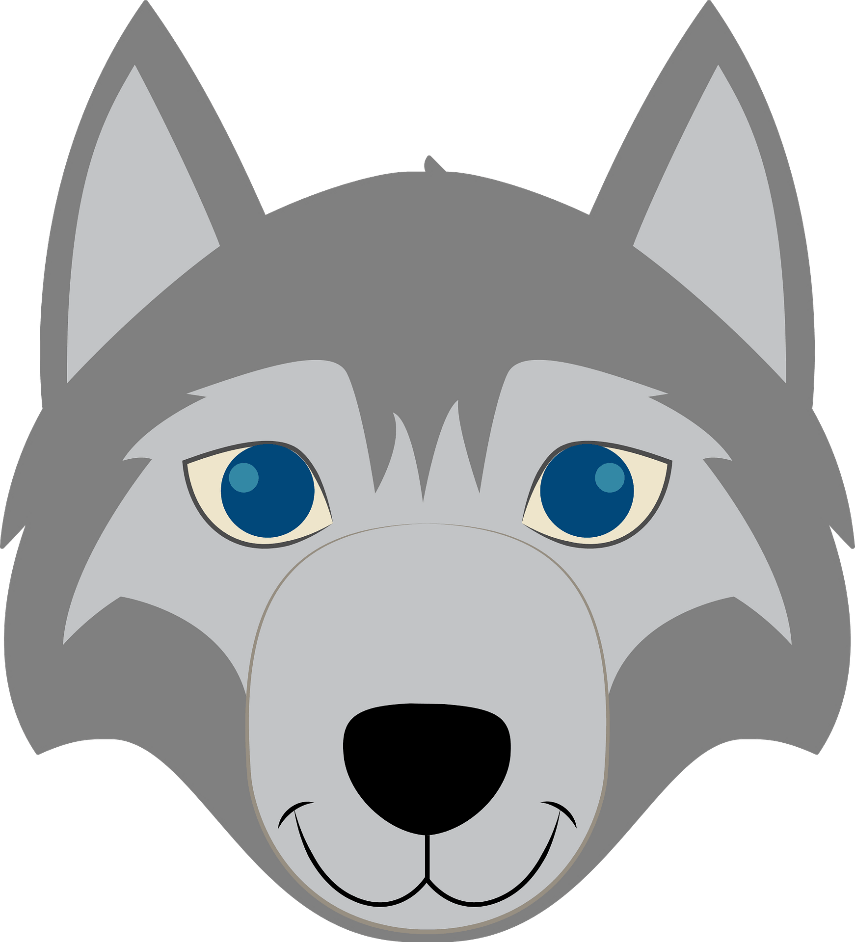 Standing Grey Wolf Royalty Free SVG, Cliparts, Vectors, And Stock ...