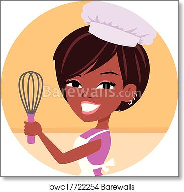 Happy Chef Illustration - Culinary Art & Baking Inspiration