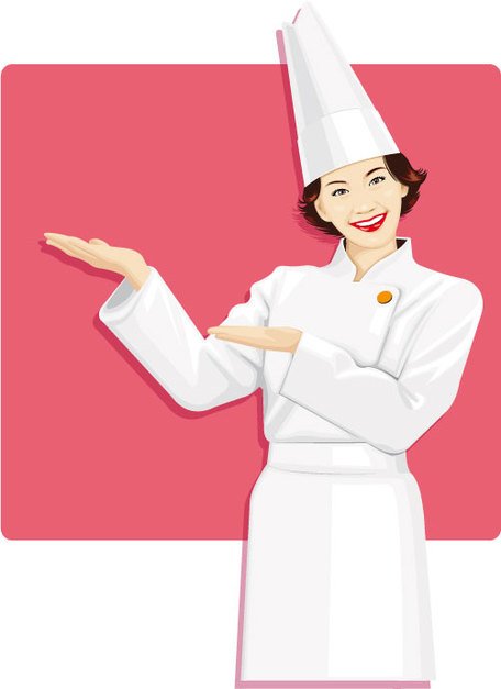 free female chef clipart images