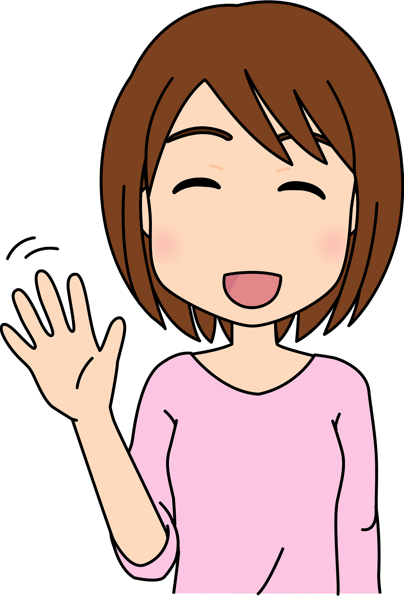 2-600-woman-waving-hello-illustrations-royalty-free-vector-clip-art