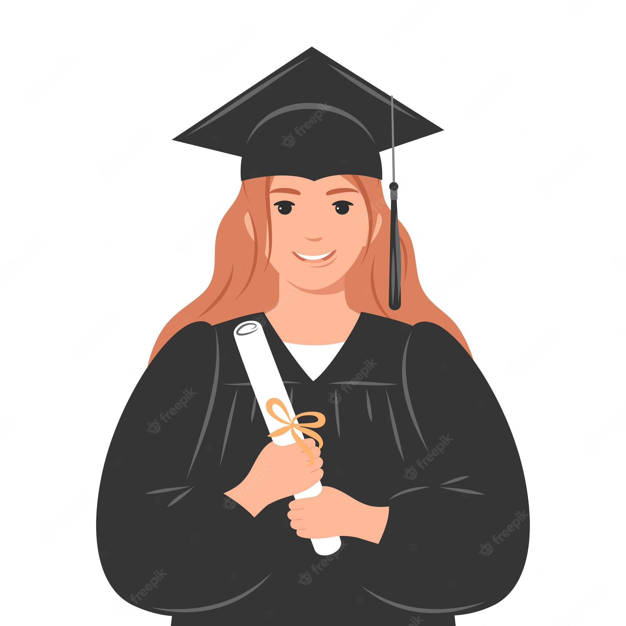 Smiling Student Graduate Holding Diploma Certificate In Roll Stock 