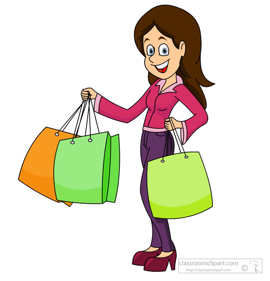 Shopping Bags Clipart - Free Classroom Clip Art for Retail & Consumer Themes