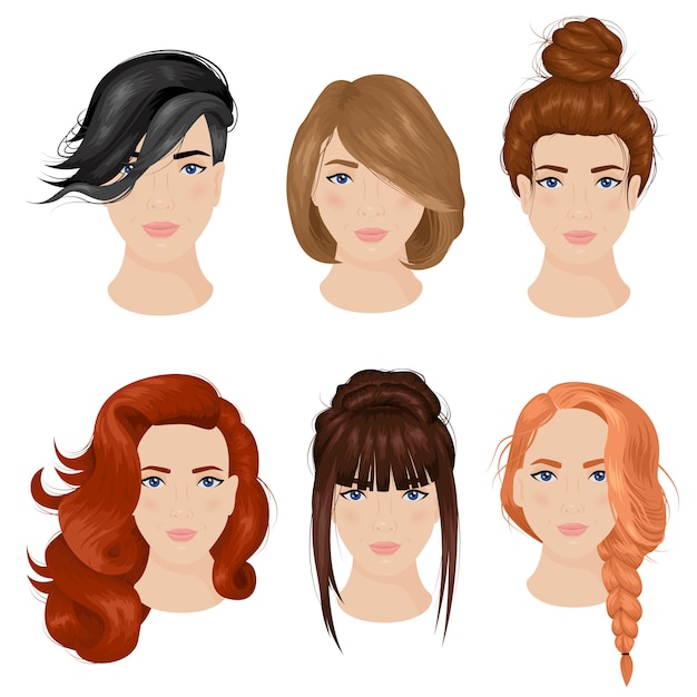 6 Popular Female Hairstyles Illustrated - Style Inspiration Guide