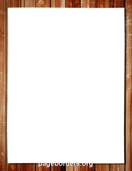 Blank white page with rustic wooden border, ideal for templates or printables.