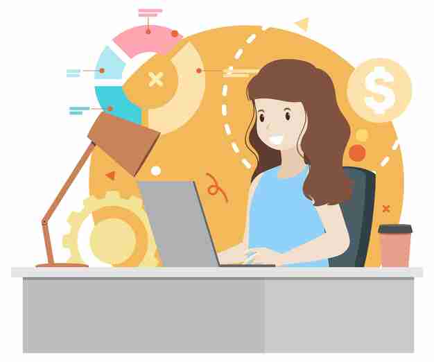 Financial Planning & Data Analysis - Professional Workspace Illustration