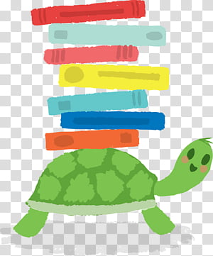 Turtle with Books - Whimsical Illustration for Education & Learning