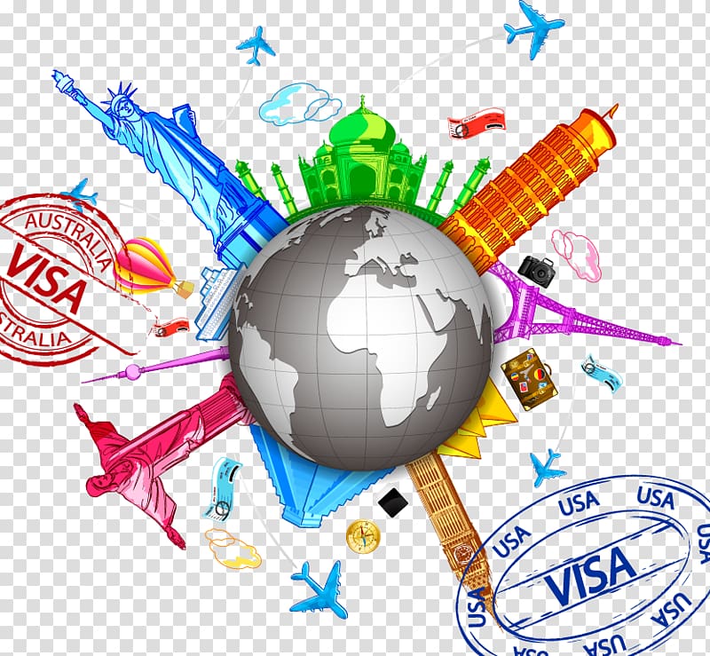 World Travel Landmark Clip Art - Travel The World Vector - Free - Clip ...