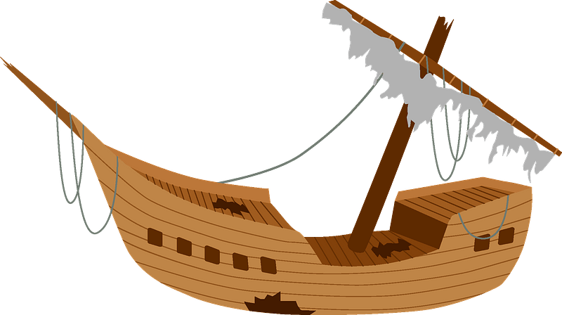 sunken pirate ships clip art