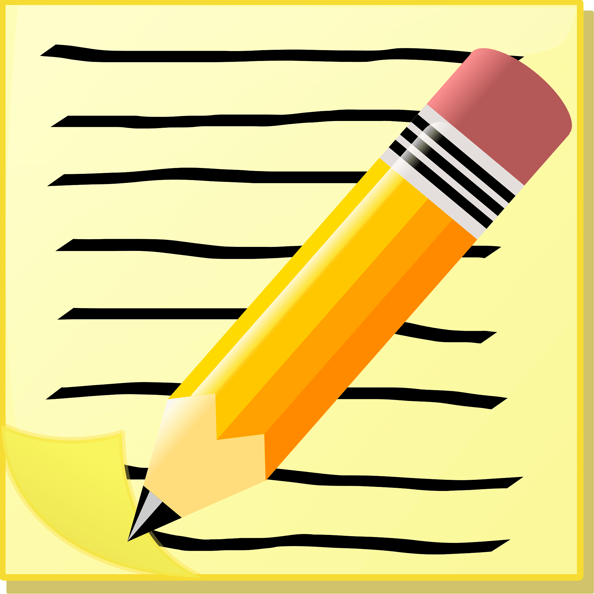 Edit and Write with Precision - Pencil on Notepad Icon