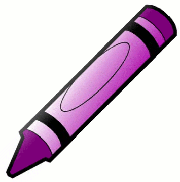 Purple Crayon Illustration - Free Clipart for Education & Design