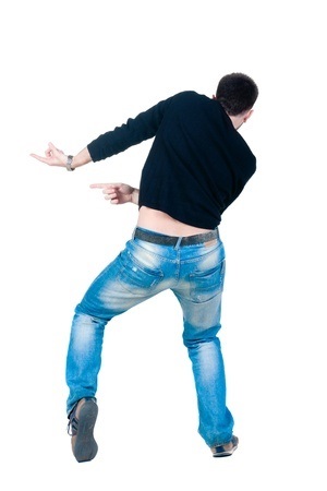 Energetic Dance Pose - Modern Street Style Photography