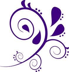Elegant Purple Floral Swirl Design - Decorative Vector Art for Websites & Print