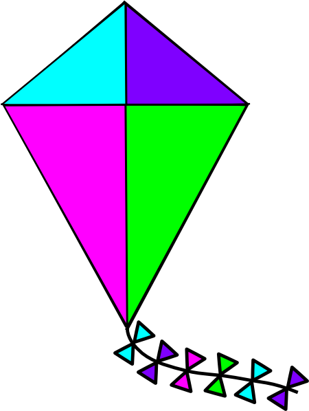 Colorful Diamond Kite Illustration - Free Clipart for Kids & Education