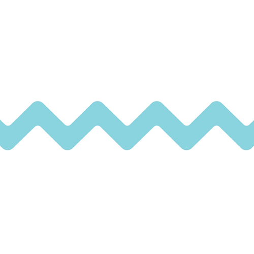Light blue zigzag line on white background, representing a wave or chevron pattern.