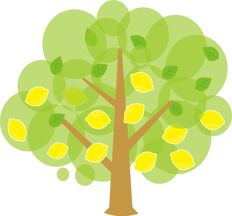 Lemon Tree Illustration - Fresh Citrus Visual for Recipes & Gardening