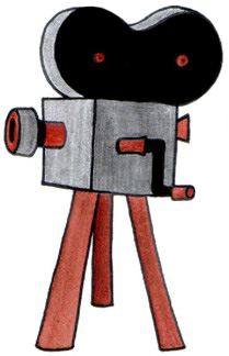 Cartoon Camera Illustration - Playful Vintage Film Camera Art