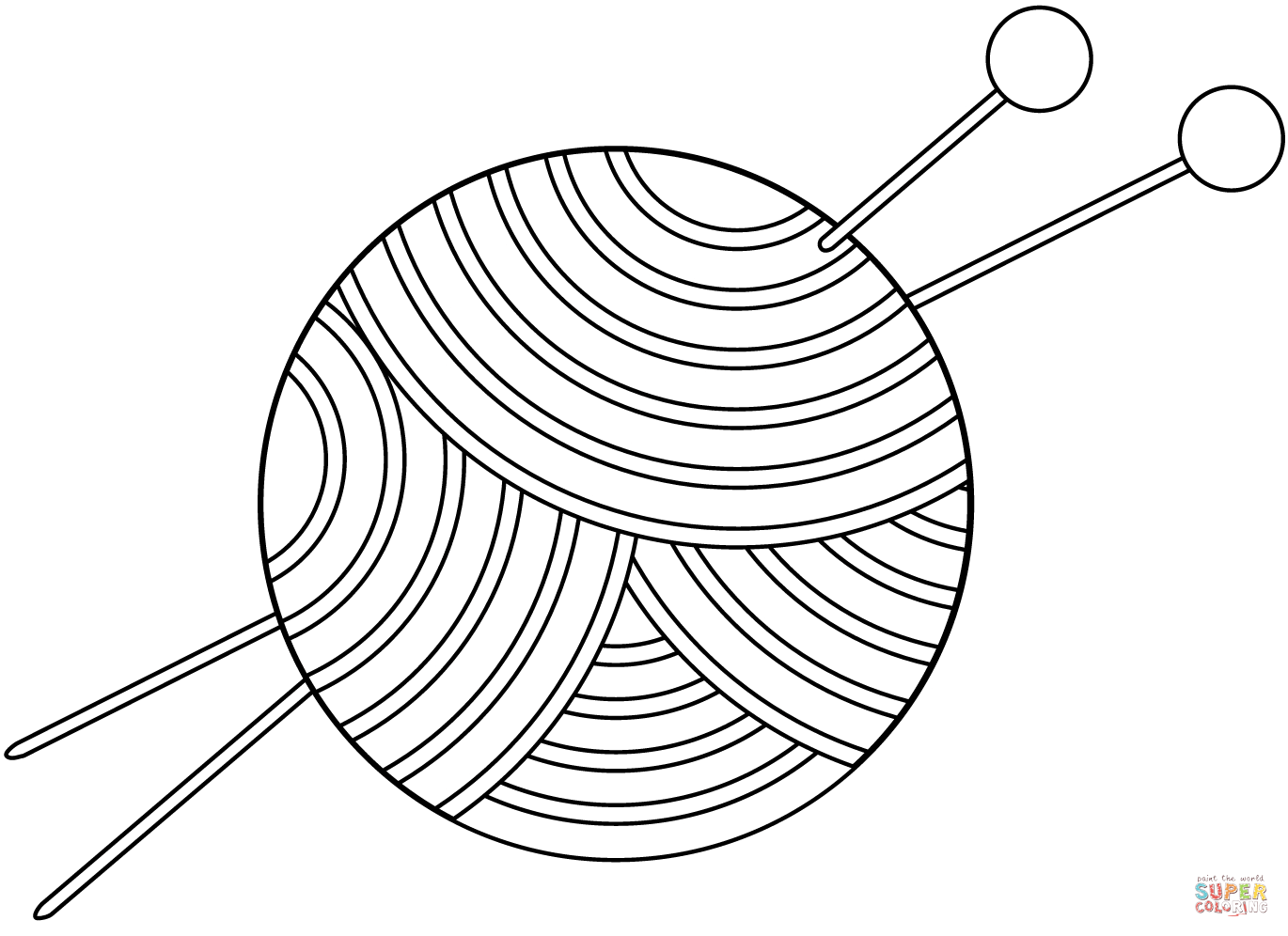 Yarn coloring page | Free Printable Coloring Pages - Clip Art Library