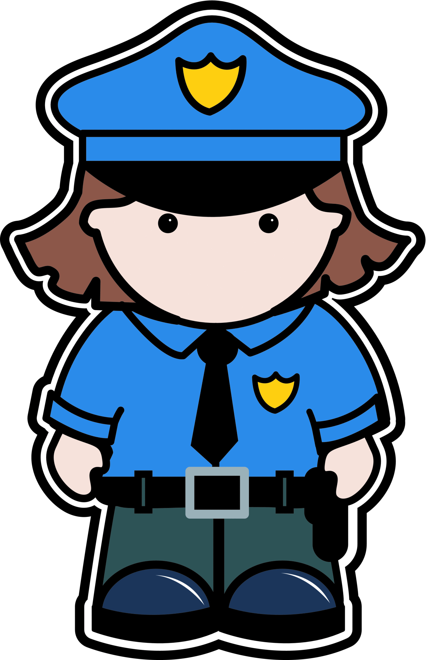 Cute Police Officer Clipart for Kids’ Educational Materials