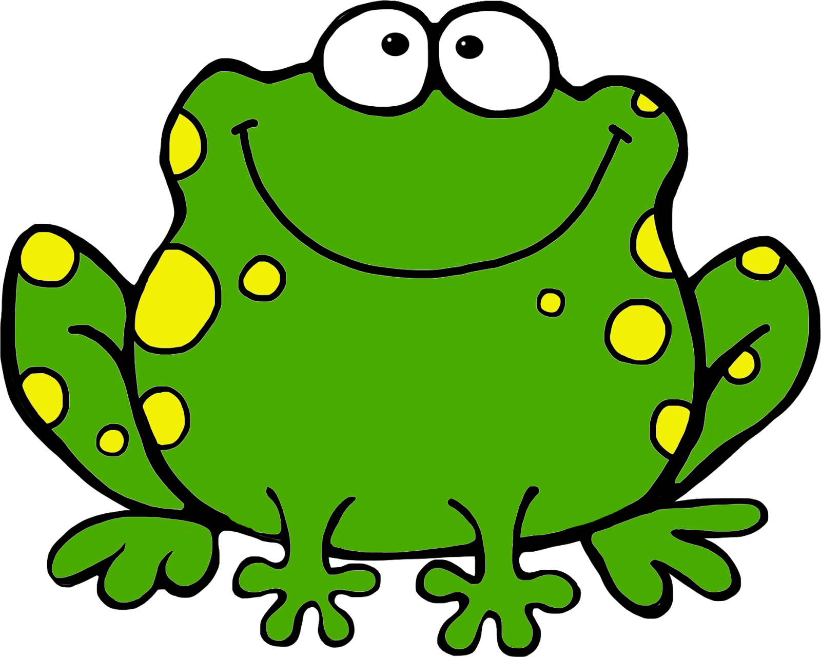 Friendly Cartoon Frog Illustration - Free Clip Art for Kids & Education