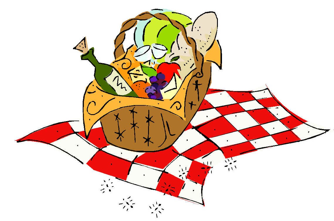 Classic Picnic Basket Illustration - Free Clipart for Outdoor Dining Themes