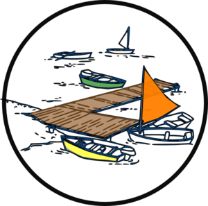 Illustration of Boats and Dock - Nautical Scene Art