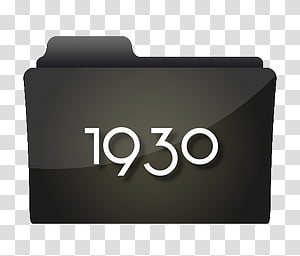 Black glossy folder icon with white "1930" text, representing a digital archive or historical year collection.