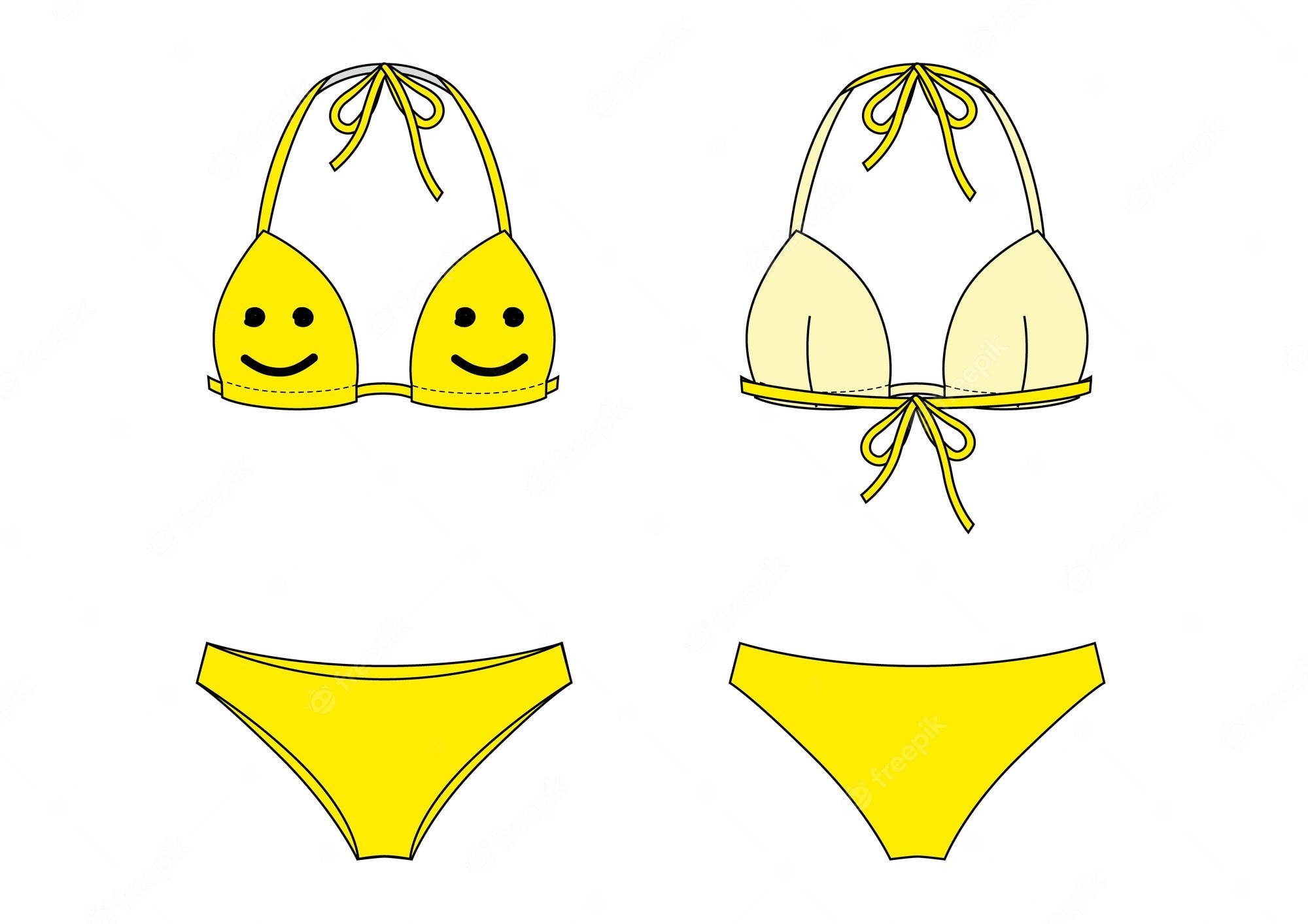 Yellow Bikini Stock Illustrations Yellow Bikini Stock Clip Art Library