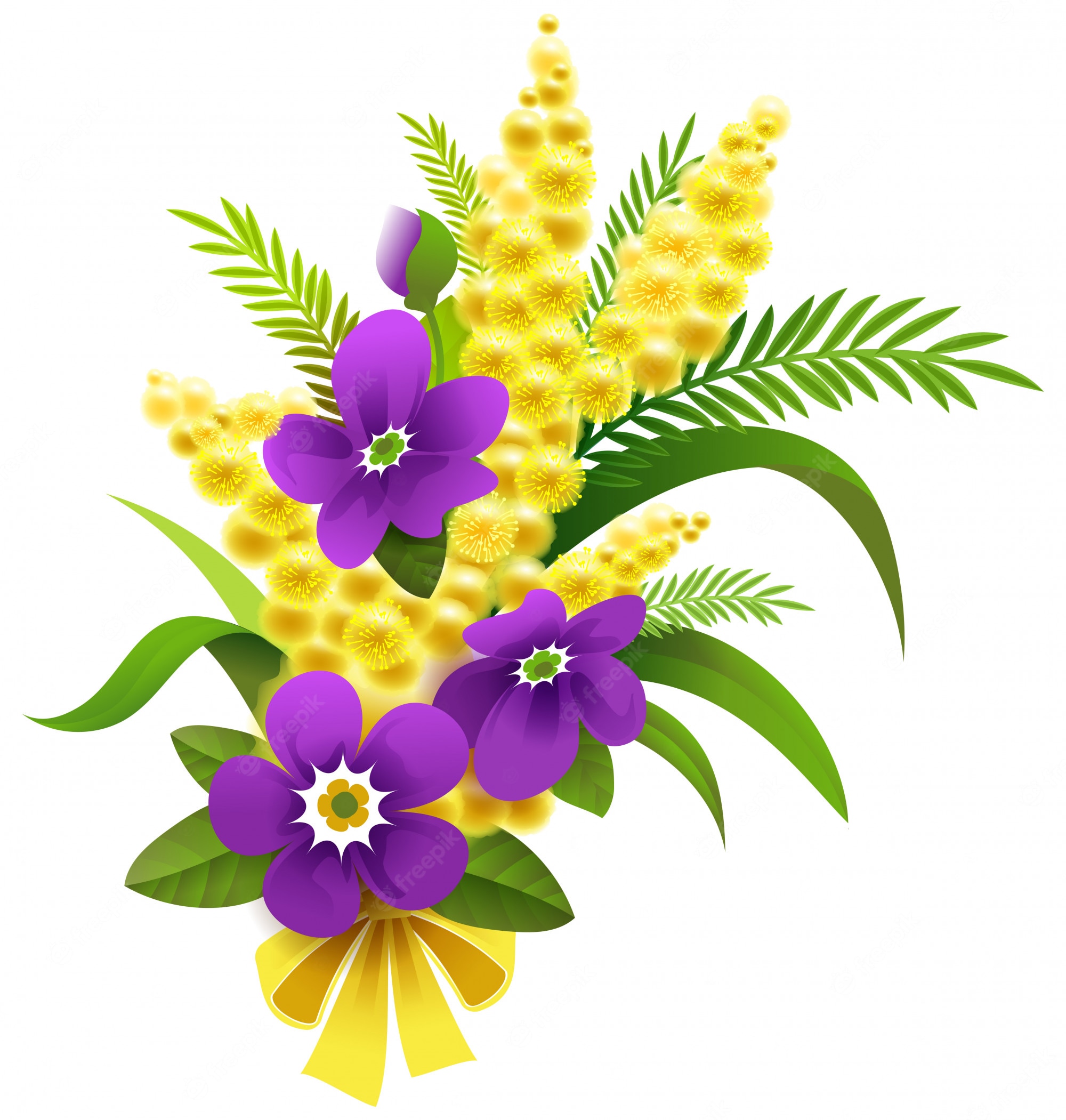 Mimosa Flowers - Clip Art Library