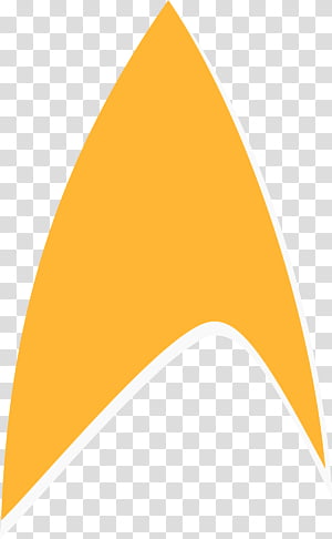 Yellow Starfleet delta insignia from Star Trek, iconic symbol of the United Federation of Planets.