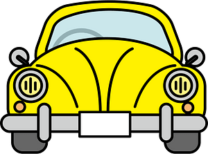 Vintage Yellow Cartoon Car Illustration - Free Clipart for Kids & Design