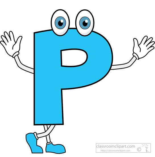 Free Printable Colorful Cartoon Letters: Cartoon Letter P