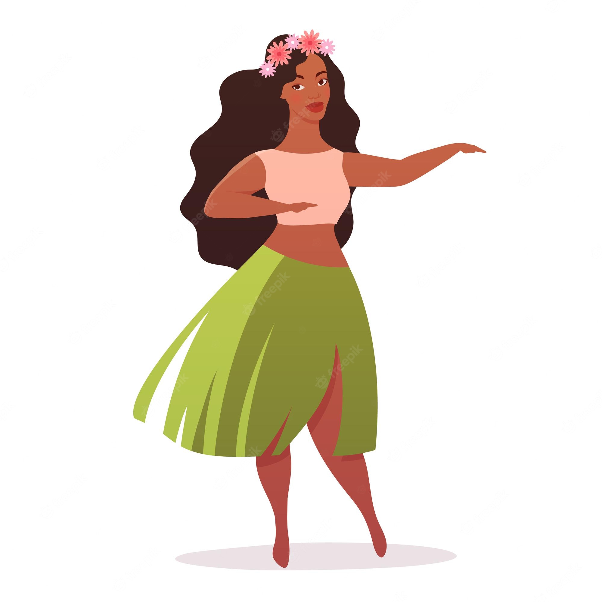 Hula Dancer And Hawaiian Image Set Royalty Free SVG, Cliparts - Clip ...