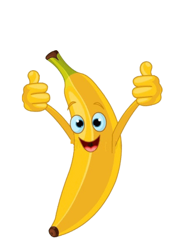 Happy Banana Cartoon - Fun Fruit Illustration for Kids & Education