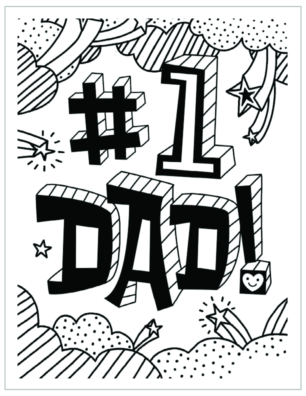 1 dad coloring pages