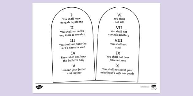 10 commandments coloring pages free