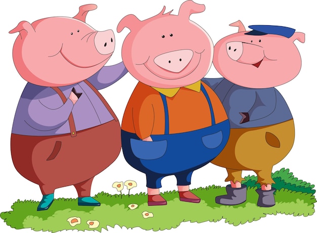 3 little pigs clipart