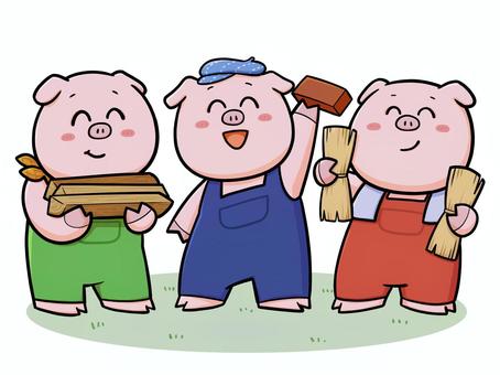 3 little pigs clipart