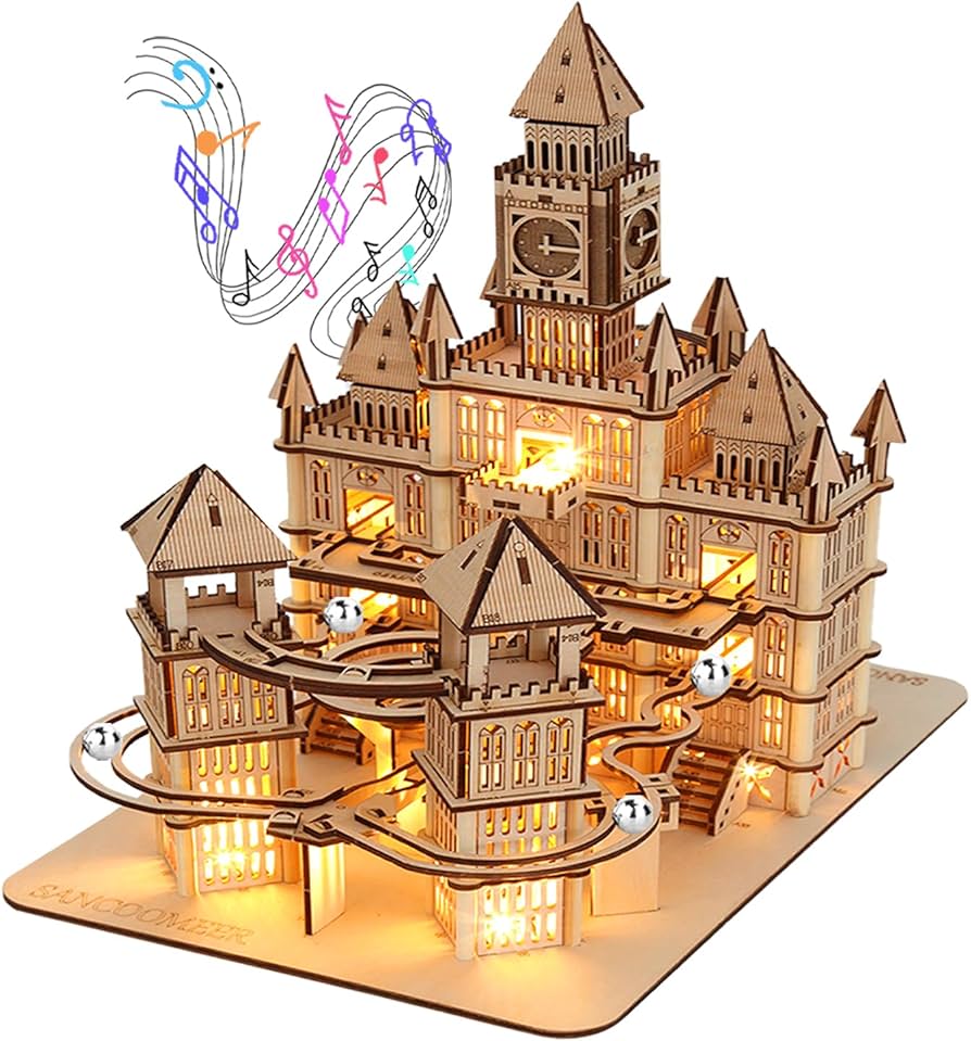 Amazon.com: 3D Wooden Puzzles Adults Teens, Castle Wooden Puzzle ...