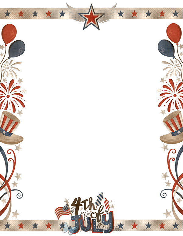 4th of july borders