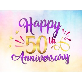 Happy 50th Anniversary SVG Gold Wedding Fifty Fiftieth Year Art ...