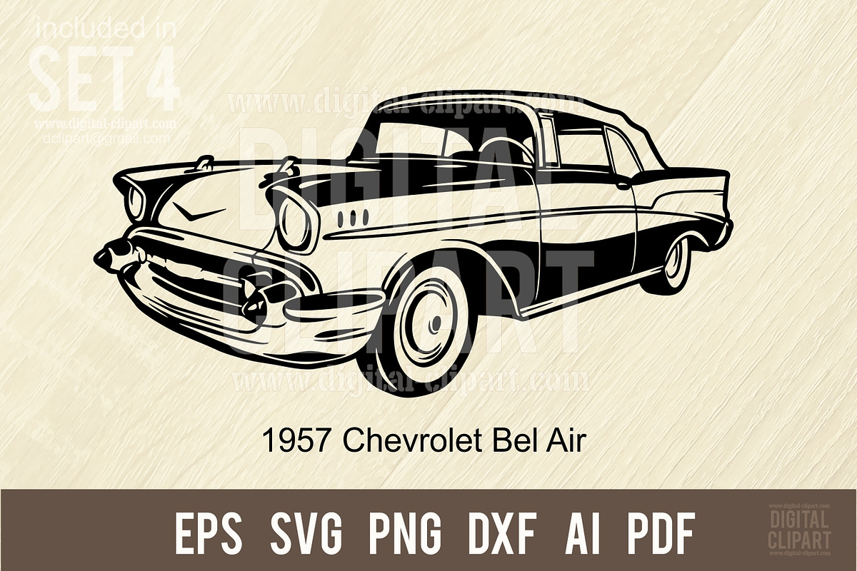 57 chevy clipart