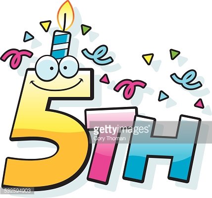 Cartoon 5th Birthday Stock Clipart | Royalty-Free | FreeImages