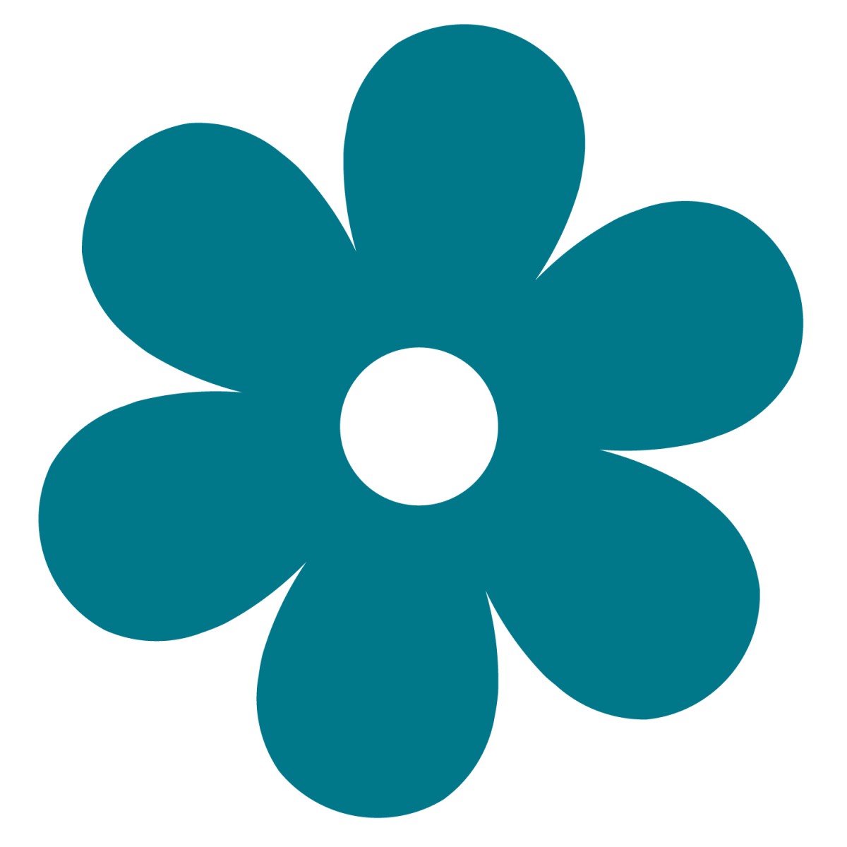 6 petal daisy cliparts