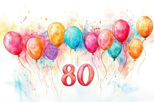 80th birthday clipart
