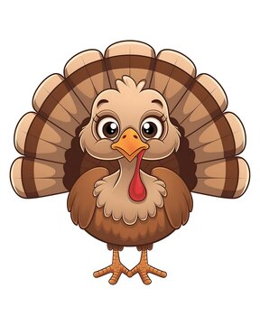 a picture of a cartoon turkey