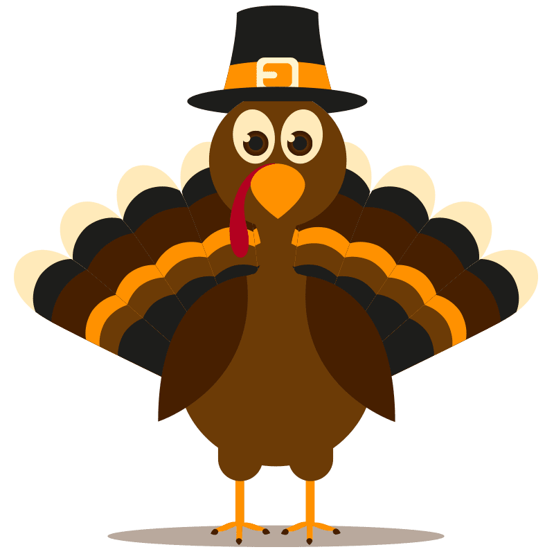 a picture of a cartoon turkey
