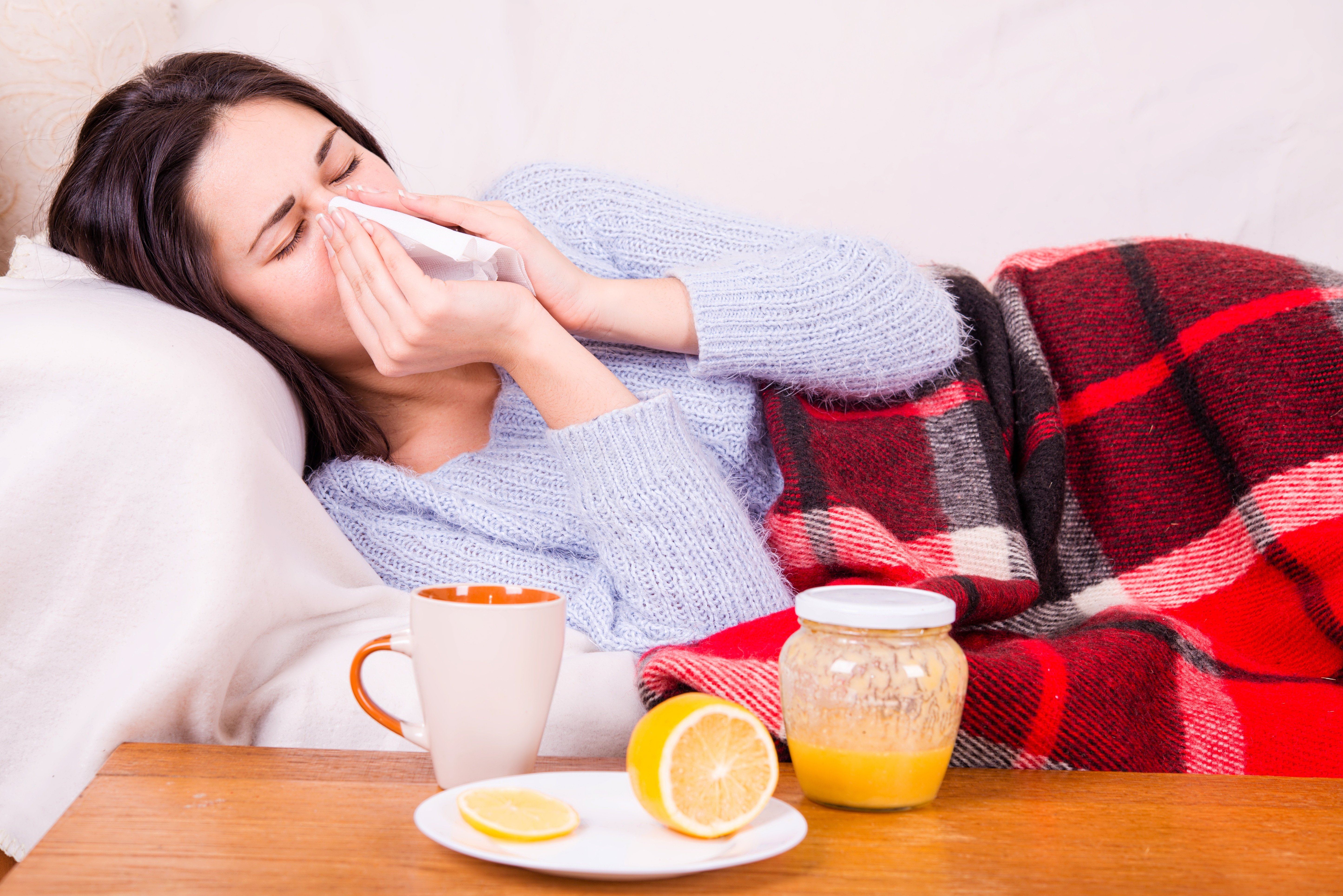 a picture of a sick person